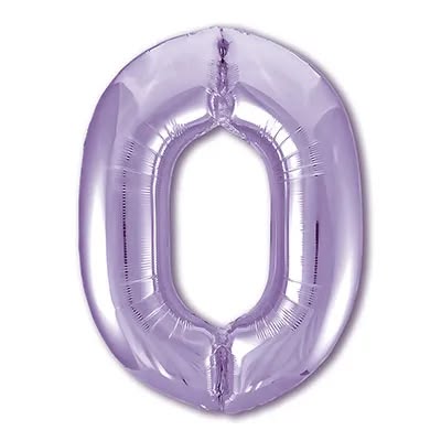 Шар цифра "0", 102см Пастель Lavender