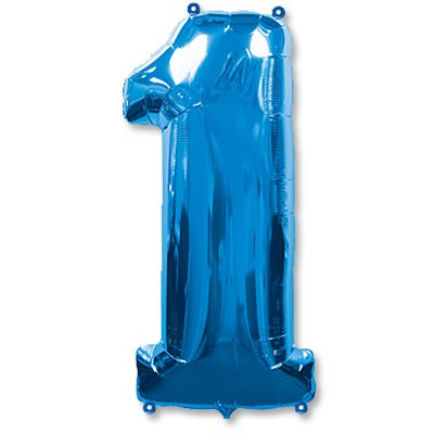 Шар-цифра  1 40" Blue