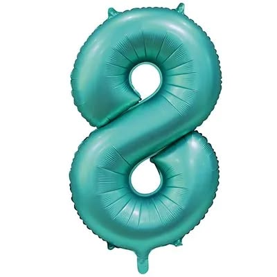 Шар цифра "8", 102см Сатин Teal