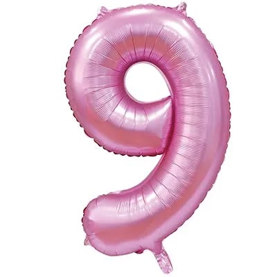 Шар цифра "9", 102см Сатин Pink