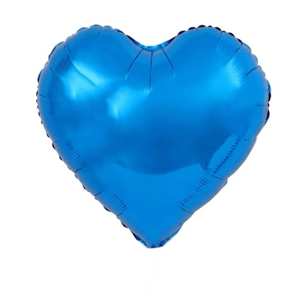 Фольгированное сердце 16" (41 см) Синее