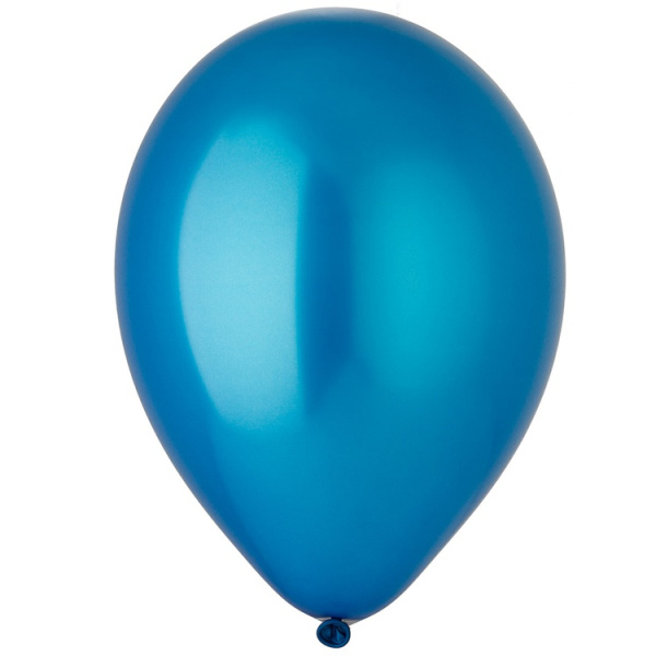 Латексный шар 10" (25 см) Металлик, цвет Blue (синий) / 054