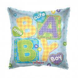 Квадратный фольгированный шар Baby Boy 18" (46 см)