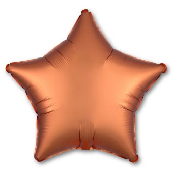 Фольгированная звезда 18" (46 см) Amber Сатин