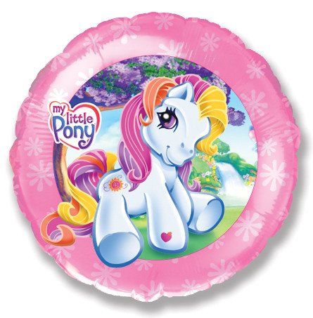 Фольгированный шар 18" (46 см) круглый «My Little Pony»